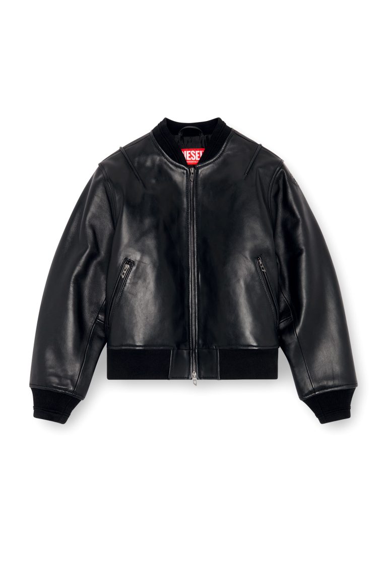 leather bomber jacket men
